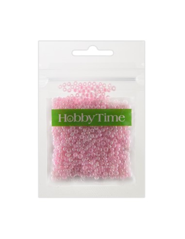 Beads, round, pearl, pastel 2MM. 10G, light pink #4