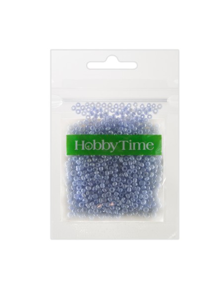 Beads, round, pearl, pastel 2MM. 10G, blue #5