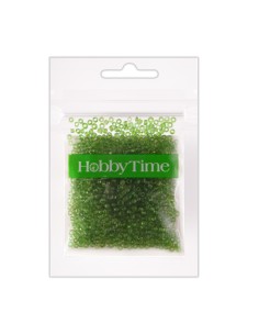 Beads, round, frosted 2MM. 10G, green #8