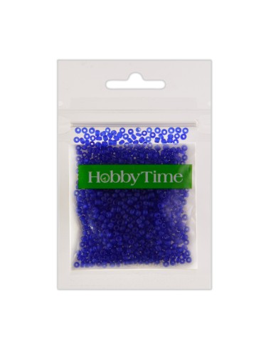 Beads, round, frosted 2MM. 10G, ultramarine #10