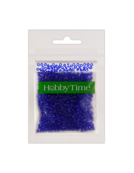 Beads, round, frosted 2MM. 10G, ultramarine #10