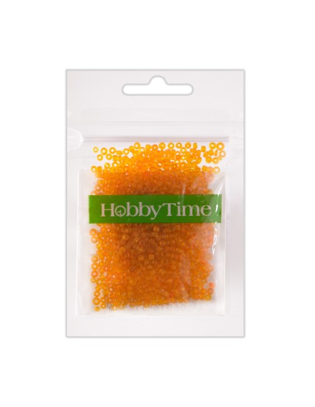 Beads, round, frosted 2MM. 10G, orange #11