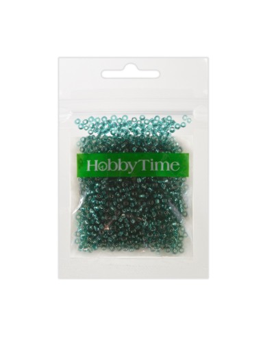 Helmed, ümmargused, metalliseeritud, 2mm 10g, türkiis #15