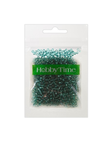 Helmed, ümmargused, metalliseeritud, 2mm 10g, türkiis #15