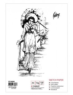 Sketch paper Mamlyn A4/1 kg, loose sheets, 100g/m2
