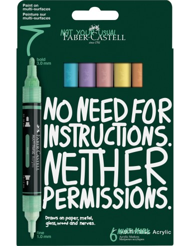 Acrylic Marker multimark SP Set 6 Pastel