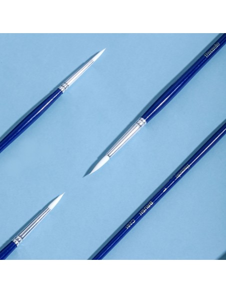 Paint Brush DELI 6pcs/opp bag;Round brush；Hard nylon;Aluminum ferr Asst.