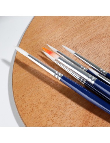 Paint Brush DELI 6pcs/opp bag;Round brush；Hard nylon;Aluminum ferr Asst.