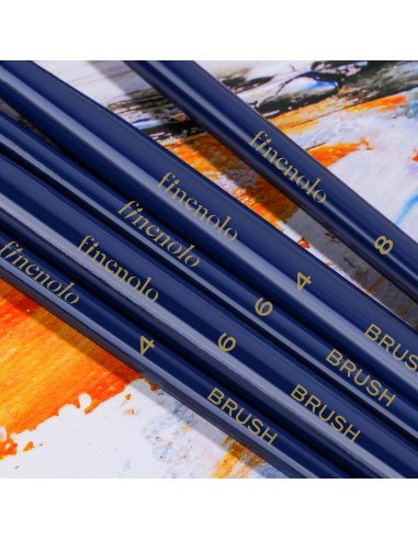 Pintslite komplekt DELI 6tk/pk vesivärv (ümar nr 4,6,8 ümar 4,6,8 lapik) nailon, blistris