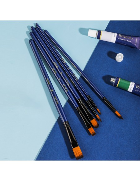 Pintslite komplekt DELI 6tk/pk vesivärv (ümar nr 4,6,8 ümar 4,6,8 lapik) nailon, blistris