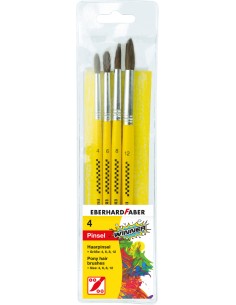 Pintslite komplekt EberhardFaber 4tk/blistris (ümar nr. 6,8,10,12)