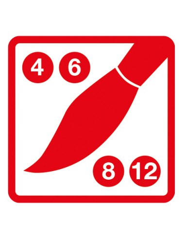 Pintslite komplekt EberhardFaber 4tk/blistris (ümar nr. 6,8,10,12)