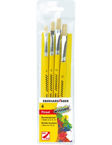 Bristle brushes Winner 4pcs on blister