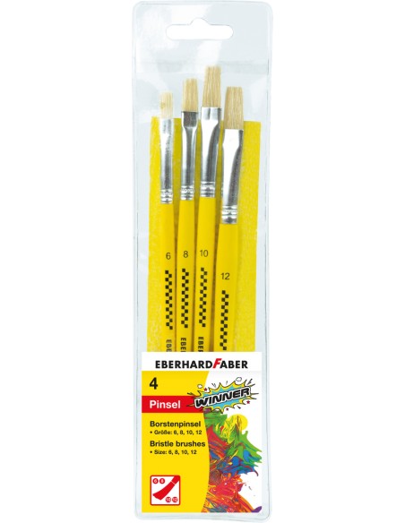 Bristle brushes Winner 4pcs on blister