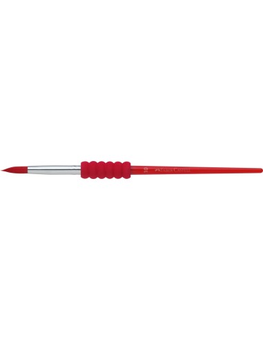 Faber-Castell Brush with soft touch grip area, 4 sizes on blister card