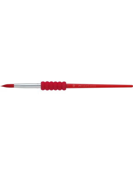Faber-Castell Brush with soft touch grip area, 4 sizes on blister card