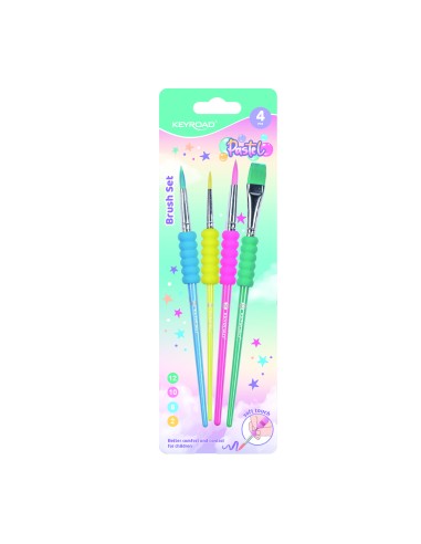 Pastel body Brush Set,4pcs/blister card
