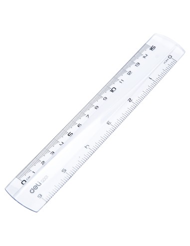 Ruler DELI 15cm transparent