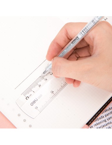 Ruler DELI 15cm transparent