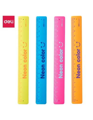 Ruler Deli 18cm assorted