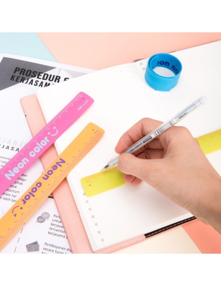 Ruler Deli 18cm assorted