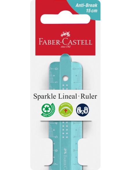 Ruler 15 cm Sparkle break-resistant