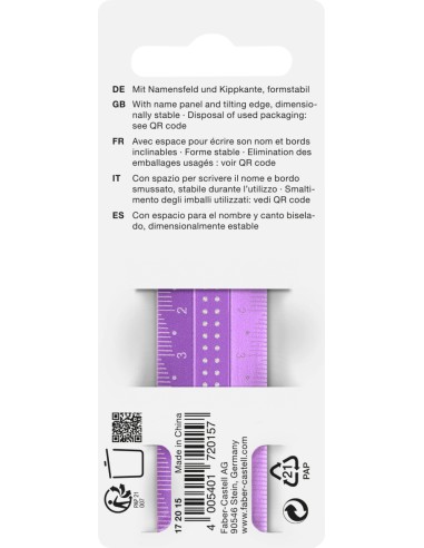 Ruler 15 cm Sparkle break-resistant