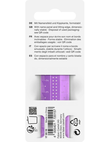 Ruler 15 cm Sparkle break-resistant