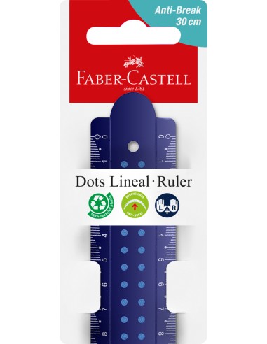 Ruler 30 cm Dots break-resistant