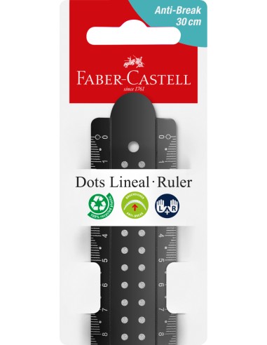 Ruler 30 cm Dots break-resistant