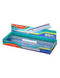 20cm classic plastic ruler, 24pcs/display box