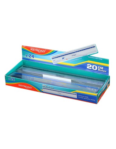 20cm classic plastic ruler, 24pcs/display box