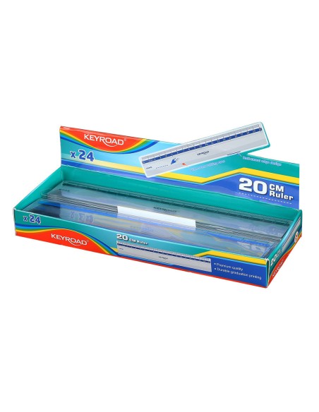 20cm classic plastic ruler, 24pcs/display box