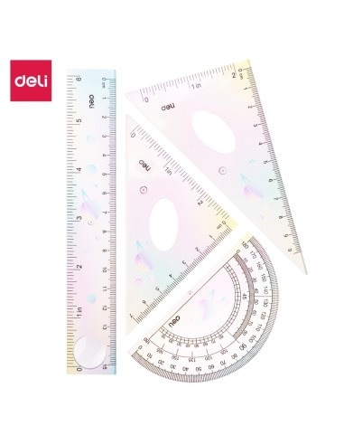 Ruler Set 4 PCS set(Ruler:15cm) Asst.