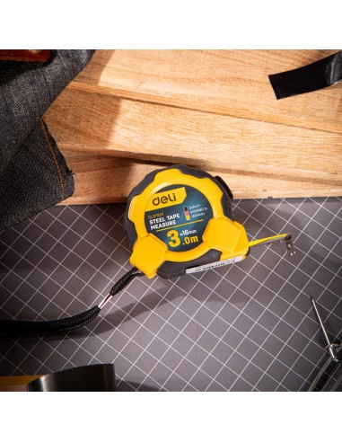 Steel Measuring Tape Length & width: 3mx16mm YELLOW