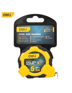 Steel Measuring Tape Length & width: 5mx19mm YELLOW