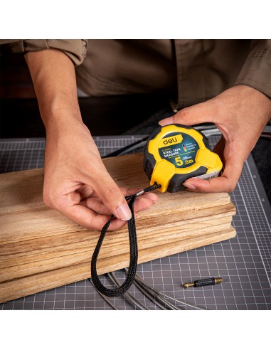 Steel Measuring Tape Length & width: 5mx19mm YELLOW