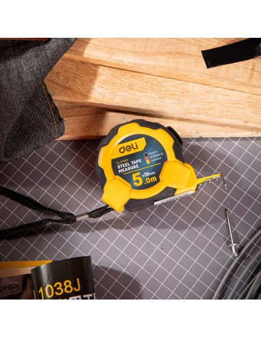 Steel Measuring Tape Length & width: 5mx19mm YELLOW
