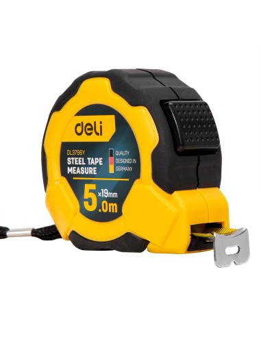 Steel Measuring Tape Length & width: 5mx19mm YELLOW