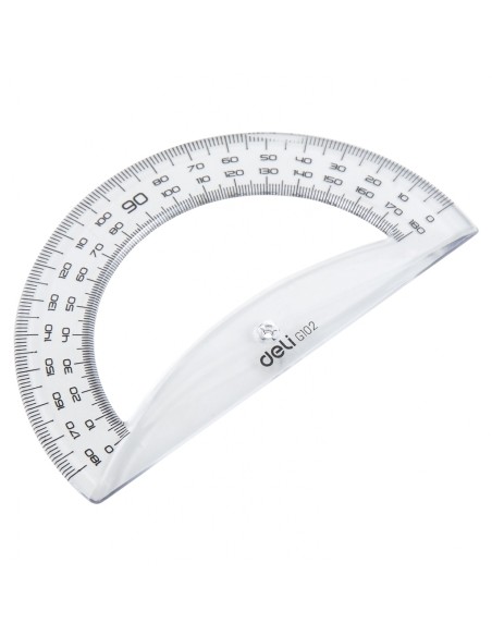 180 degree Protractor Easy-grab 12cm Transparent