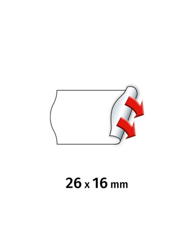 Hinnapüstolilint METO 26x16mm valge püsiv 12rl/pk