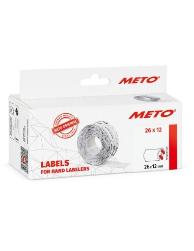 Hinnapüstolilint METO 26x12mm punane püsiv 6rl/pk