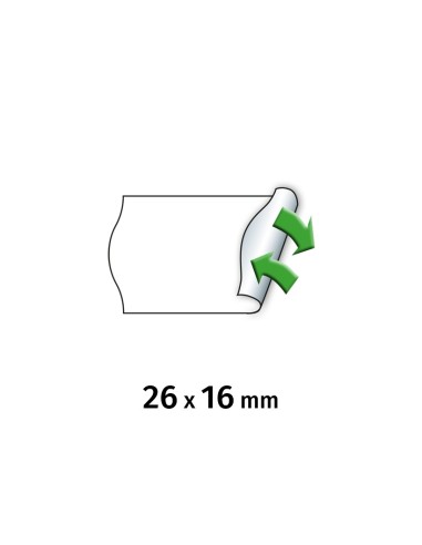 Hinnapüstolilint METO 26x16mm valge eemaldatav 6rl/pk
