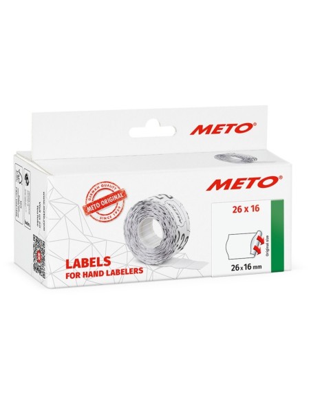 Hinnapüstolilint METO 26x16mm valge eemaldatav 6rl/pk