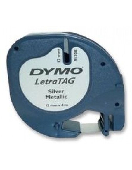 Kleepkirjalint Dymo LetraTag 12mm x 4m hõbe metallik