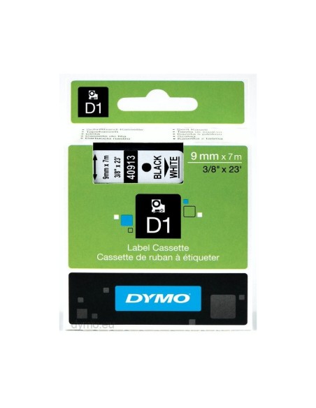 Tape Dymo D1 9mm x 7m black on white