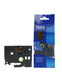 Kleepkirjalint Brother TZe-334 12mm x 8m kuldne kiri mustal 2