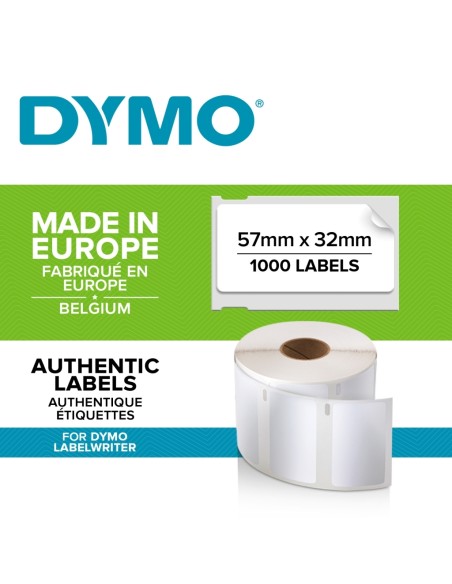 Kleepkirjaetiketid Dymo 57x32mm valge 1000tk (11354 )