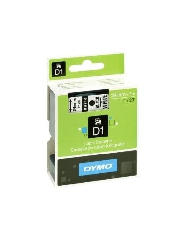 DYMO D1 Labels, Black Print on White, 24mm x 7m, Self-Adhesive Labels for LabelManager Label Printers, Authentic