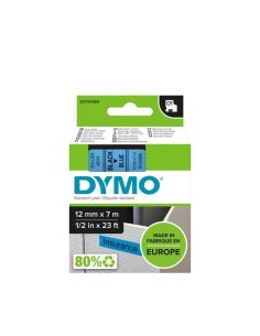 DYMO D1 Labels, 12mm x 7m Roll, Black Print on Blue, Self-Adhesive Labels for LabelManager Label Printers, Authentic
